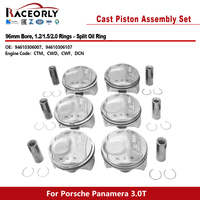 RACEORLY 94610306007 Ensemble de piston moulé avec segments 96 mm pour Porsche Panamera Macan 970 3.0T GTS CTM 2013-2018