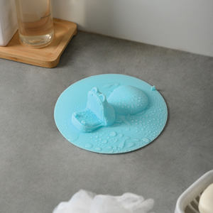Bouchon de <span class=keywords><strong>baignoire</strong></span> mignon hippopotame Silicone bouchon de <span class=keywords><strong>baignoire</strong></span> bouchon de vidange éviers bouchon plat couvercle d'aspiration pour cuisine salle de bain et blanchisserie - Product Image 2