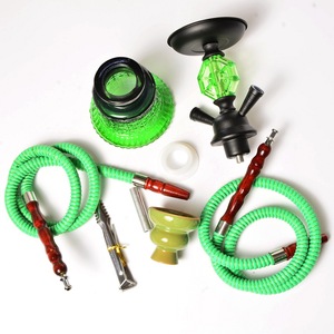 Vente en gros pas cher tuyau double petite taille mélange couleur narguilé Shisha narguilé portable en verre <span class=keywords><strong>Shicha</strong></span> - Product Image 5