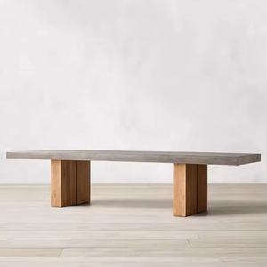 Meubles <span class=keywords><strong>de</strong></span> salle à manger modernes en bois massif Table rectangulaire en chêne 4 6 8 places Tables et chaises <span class=keywords><strong>de</strong></span> cuisine en bois - Product Image 4