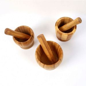 Mortier à ail en bambou, outil de cuisine manuel créatif, écologique, durable, facile à nettoyer, pour usage domestique - Product Image 5