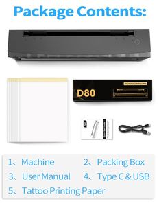 Thermal <b>Printer</b> Tattoo Stencil <b>Printer</b> <b>with</b> 10Pcs Paper Bluetooth Wireless Tattoo Machine for Artist Compatible <b>Phones</b> Tablets - Product Image 6