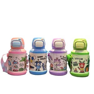 316 Stainless Steel Thermos Cup Large Capacity Cartoon Double Straw Portable For Students Back To School - Product Image 3
