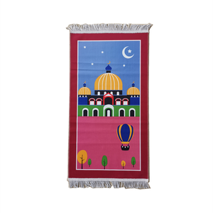 <span class=keywords><strong>Alfombra</strong></span> de Oración <span class=keywords><strong>Infantil</strong></span> de Poliéster Moderno Islámico con Diseño de Rompecabezas, <span class=keywords><strong>Lavable</strong></span>, para Uso Doméstico, Regalo de Eid, 48x90cm - Product Image 6