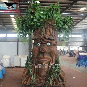 Parque infantil al aire libre artificial personalizado móvil cantando árbol parlante escultura