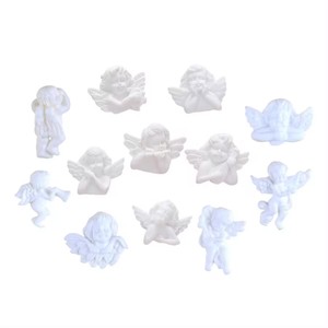 Nuevo estilo barroco blanco parte posterior plana cabujón resina Ángel figuritas modelo de hada Artificial para caja de teléfono uso recuerdo - Product Image 1