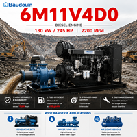 Motor Diésel Turboalimentado Original Baudouin 6M11V4D0 de 180 kW, 245 HP, 6 Cilindros, para Bomba de Agua Industrial, con Variador de Velocidad