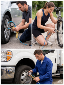 Manómetro de aire inflable de alta precisión para vehículo eléctrico, coche, motocicleta, neumático - Product Image 3