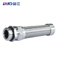 IP68 M Gewinde 304 Edelstahl Biege feste Kabel verschraubung Wasserdichte Steck verbinder Flexible Verbindung
