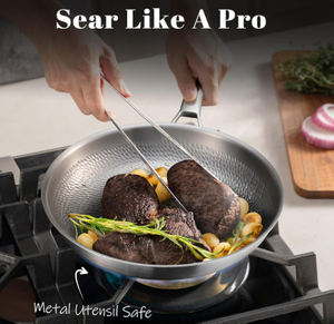 Sartén <span class=keywords><strong>de</strong></span> <span class=keywords><strong>Titanio</strong></span> <span class=keywords><strong>100</strong></span>% Puro con Textura Martillada, Compatible con Inducción, Fabricante <span class=keywords><strong>de</strong></span> Utensilios <span class=keywords><strong>de</strong></span> Cocina <span class=keywords><strong>de</strong></span> <span class=keywords><strong>Titanio</strong></span> <span class=keywords><strong>de</strong></span> Alta Calidad - Product Image 5