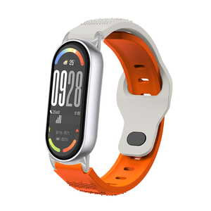 <span class=keywords><strong>Bracelet</strong></span> Sport pour Xiaomi Mi Smart Band 8 9 10 Édition Céramique, Style Grain de Riz, Léger, en Silicone, à Libération Rapide - Product Image 1