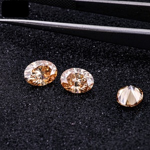 22 Jaar Moissanite Fabrikant Losse Ovale Gesneden Champagne Kleur Moissanite 2*3Mm-8*12Mm Vvs1 Helderheid Losse Moissanite Groothandel - Product Image 4