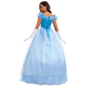 ハロウィンゴージャスデイジーキャラクターコスプレ映画大人用ブルードレスステージショープリンセスドレス - Product Image 6