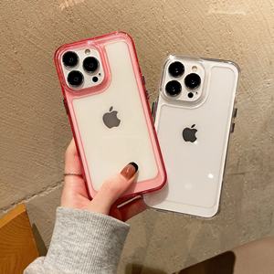 Ultra grueso 2mm claro TPU PC Premium parachoques teléfono caso para <span class=keywords><strong>iPhone</strong></span> 16 Pro Max suave protector suave TPU <span class=keywords><strong>funda</strong></span> para teléfono móvil - Product Image 1