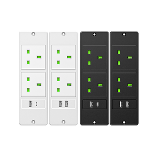 Lõm điện dải tuôn ra gắn ngăn kéo Outlet với <span class=keywords><strong>USB</strong></span>-A <span class=keywords><strong>USB</strong></span>-C cổng cho ổ cắm điện ẩn trong đồ nội thất bàn bảng Anh cắm - Product Image 1