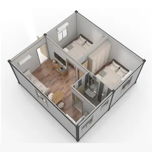 Villa modulaire moderne de luxe préfabriquée extensible maison pliante avec 2/3/4 chambres