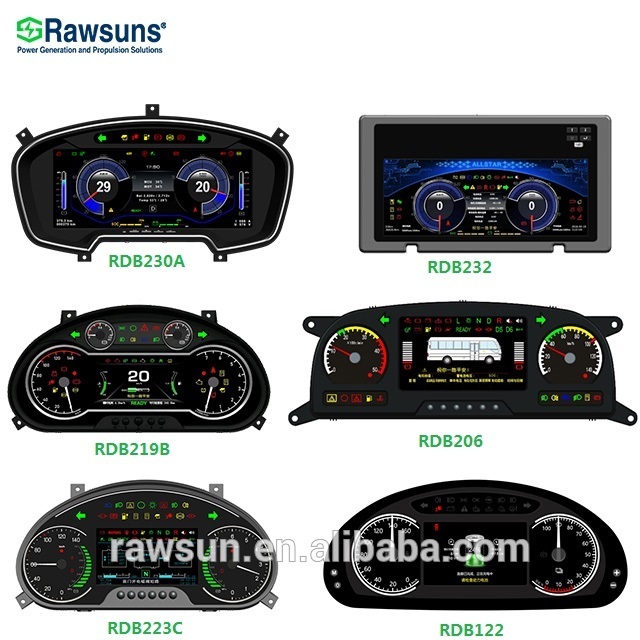 Display Color Screen Dashboard RDB122 5" 5 Inch TFT Boat Instrument Panel Auto Meter for Electric Vehicle Car Truck Bus Boat