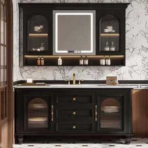 New Chinese Style Advanced Feeling Floor Standing Single <b>Bathroom</b> Vanity with <b>Smart</b> <b>Mirror</b> - Product Image 4