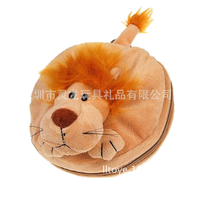 Shenzhen Fabrication Personnalisée Voiture CD Portefeuille Cas Brown Tiger Peluche CD/DVD Sac Cas Titulaire