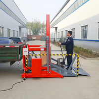 Plateforme de chargement et déchargement hydraulique manuelle mobile compacte, capacité 2-3T, hauteur de levage 1700mm, pour fourgon et conteneur, en acier au manganèse