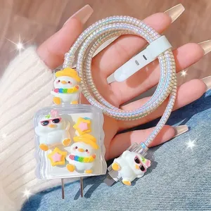 GOMAKERER 30-Pack Silicone Cable Protectors – 15 Cute Cartoon Food Theme Charger Cord Savers - View #7