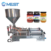 100-1000ml Machine de chauffage de remplissage de pâte Remplisseur de savon 30L Trémie Double têtes de remplissage Machine de dosage de liquide à piston volumétrique