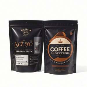 Pochette debout à fermeture éclair en plastique de qualité alimentaire personnalisée impression par héliogravure de l'humidité pour l'emballage de la valve pour le café éthiopien Sushi - Product Image 1