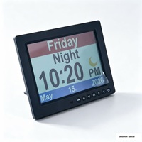Reloj para Personas con Demencia ZKM de 8 Pulgadas (20.3 cm), Reproducción MP4/MP3, 28 Alarmas, DST Automático, 20 Recordatorios, Regulador de Intensidad de 10 Niveles, 6 Modos, Resolución de 800x600
