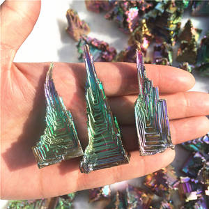 Pyramide bismuthe naturelle en cristal <span class=keywords><strong>de</strong></span> quartz brut, spécimen minéral, fausse couleur arc-en-ciel, - Product Image 4