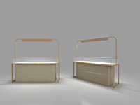 Vitrine à bijoux moderne de luxe éco-responsable avec éclairage LED pour bagues, boucles d'oreilles, colliers, bracelets