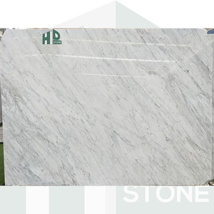 Dalles de marbre blanc Bianco Carrara italien personnalisées, polies, veinées gris-blanc, prix direct usine, idéales pour le revêtement de sol et le pavage - Product Image 2