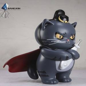 Duo <span class=keywords><strong>de</strong></span> chats gardiens Statues en <span class=keywords><strong>fibre</strong></span> <span class=keywords><strong>de</strong></span> <span class=keywords><strong>verre</strong></span> <span class=keywords><strong>de</strong></span> style chinois <span class=keywords><strong>de</strong></span> style moderne Chapeau officiel Bras croisés Grand petit ensemble Paysage urbain - Product Image 4