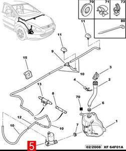 Pompa Lavavetri Monoforo ad Alta Efficienza OE 643476 Nuova Nera Marca PSA per Peugeot 301/307/308/307sw/607/RCZ <span class=keywords><strong>Citroen</strong></span> <span class=keywords><strong>C3</strong></span>/C4/C5 - Product Image 6
