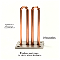 Ensemble de radiateur en cuivre pur C1100 pour équipement industriel, tuyau en cuivre pour unité de refroidissement de centre de données de serveur