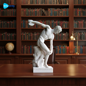 Estatua Clásica de Mármol de Discóbolo de Miron, Diseño Europeo Hecho a Mano, para Uso en Interiores, Jardines e Iglesias - Product Image 5