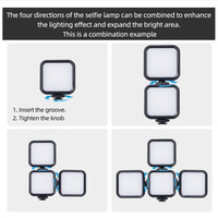 Lampe LED de poche RVB rechargeable AY83 MJ-05 pour selfie, diffusion en direct et photographie sur téléphone portable et ordinateur portable – Anneau lumineux à clipser