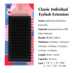RTS PR010 Etiqueta privada Extensiones <span class=keywords><strong>de</strong></span> <span class=keywords><strong>pestañas</strong></span> 8-15mm <span class=keywords><strong>Pestañas</strong></span> individuales hechas <span class=keywords><strong>a</strong></span> mano Negro mate Natural Largo - Product Image 3