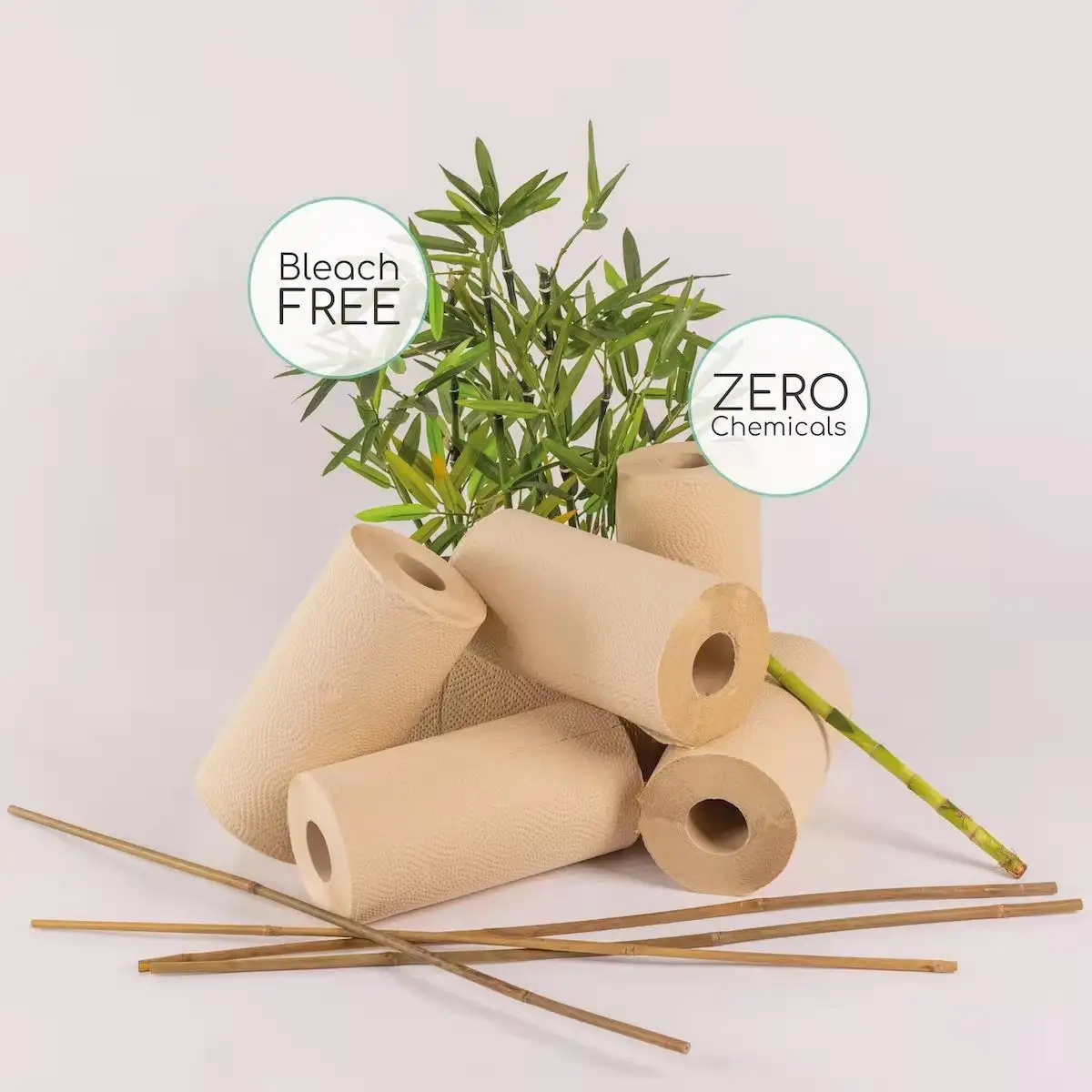 Henrich Custom ized Paper Roll Handtücher Kompost ier bares Einweg-zertifiziertes Produkt Bambus papier Handtuch
