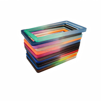 Étuis pour cartes de crédit en TPU avec paillettes multicolores, protection 35pt, sans support arrière, antichoc, style clip