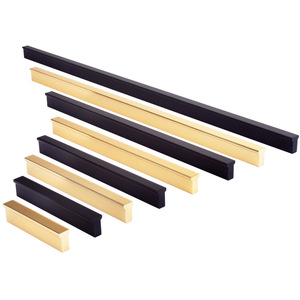 Poignée de porte invisible encastrée en aluminium, durable, en alliage d'aluminium doré, design à fente pour armoire, installation facile - Product Image 1