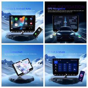 วิทยุติดรถยนต์ Podofo 10 นิ้ว 4+64GB 2din ระบบแอนดรอยด์ 4Core รองรับ Wireless CarPlay และ Android Auto พร้อม GPS WiFi BT FM/RDS EQ GPS - Product Image 2