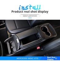 Console et accoudoir de voiture VIP de luxe OEM avec porte-gobelet et couvercle de rangement pour Benz V-Class V250 V260 Vito