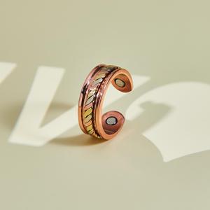 Nouvelle bague tendance <span class=keywords><strong>en</strong></span> cuivre magnétique pur, bijou <span class=keywords><strong>bio</strong></span> pour la santé, pour le soulagement de l'arthrite - Product Image 4