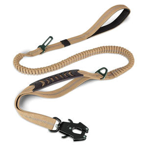 مبيع بالجملة مخصص نايلون عاكس مقبض ناعم حبل مطاطي معدن ضفدع مشبك حزام الأمان يؤدي الكلب - Product Image 1