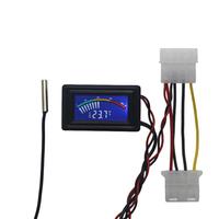 Thermomètre numérique à écran LCD ℃ / ° Sonde de température F Switch étanche avec capteur NTC et connecteur 4 broches pour aquarium, voiture, PC