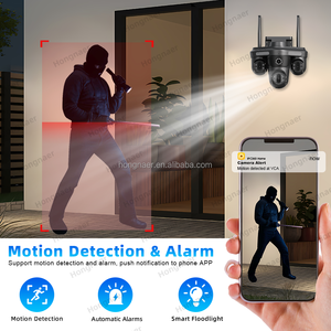 Hongnaer 6MP 3K ngoài trời HD 360 độ surveil IP Video PTZ máy ảnh IPC360 nhà 3 ống kính wifi không dây CCTV Mạng an ninh máy ảnh - Product Image 6