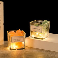 Diffuseurs d'arômes en pierre, lumières sans bougie, huiles essentielles parfumées, purificateur d'air pour la maison et la chambre, pierre de cristal