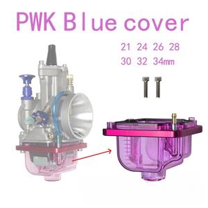 Pièces de moto : Carburateur, couvercle inférieur transparent en nylon coloré, anneau en aluminium CNC, modification du réservoir de carburant, chambre à flotteur - Product Image 3