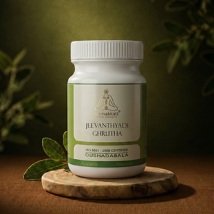Huile ayurvédique Chamakkatt Herbal Jeevanthyadi 150g certifiée ISO, durée de conservation de 2 ans, soins de santé, soutien pour les troubles biliaires et la cataracte - Product Image 1