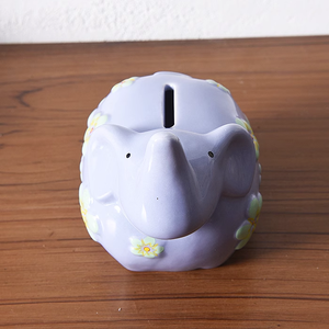 Hoa Nhỏ Con Voi Con Heo Đất Ngân Hàng Tím Con Voi Thiết Kế Đồng Xu Gốm Ngân Hàng Con Voi Hình Hộp Tiền Cho Trẻ Em Trang Trí Nội Thất - Product Image 4